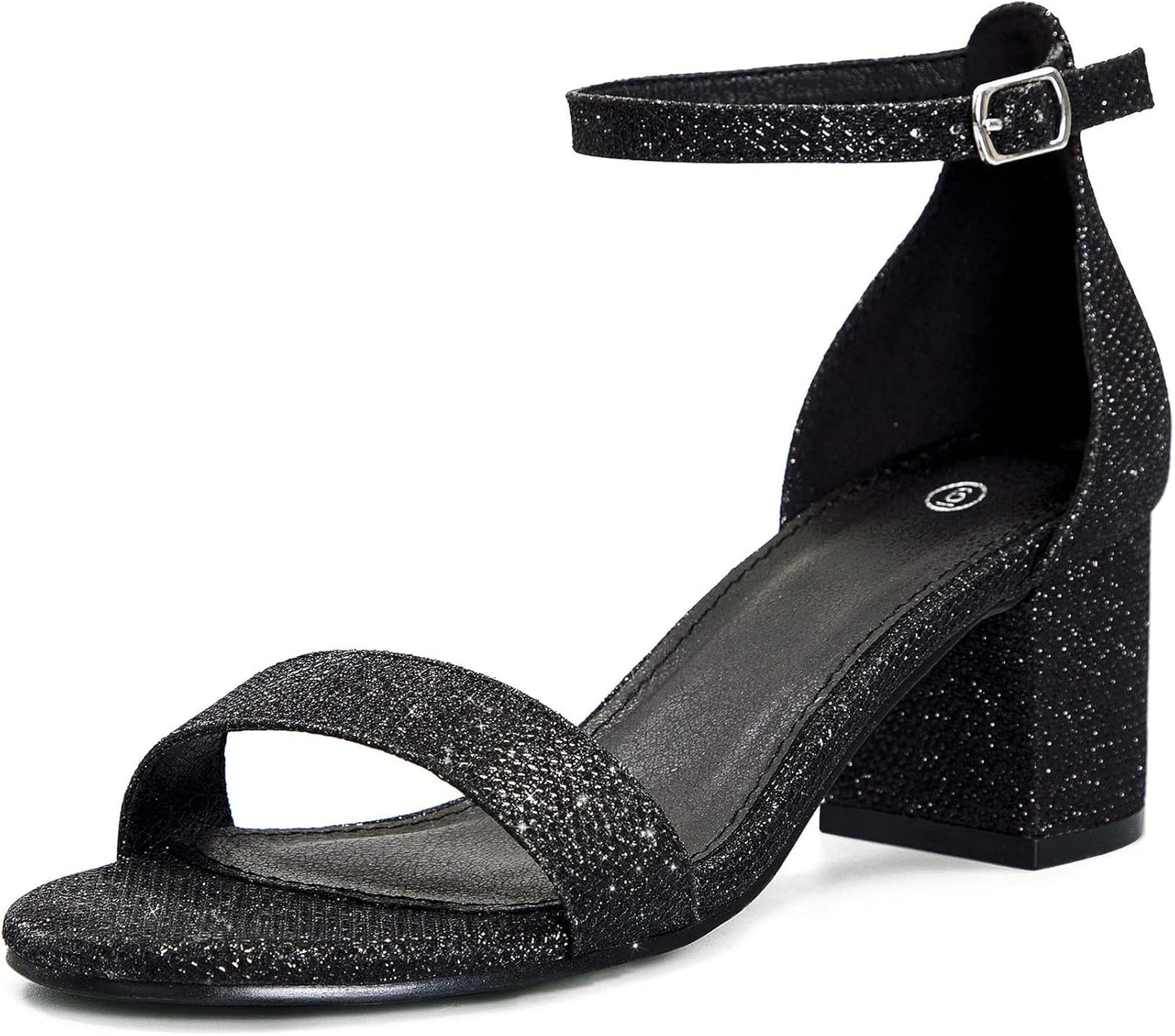 mysoft Women's Chunky Low Heels Open Toe Block Heeled Sandals