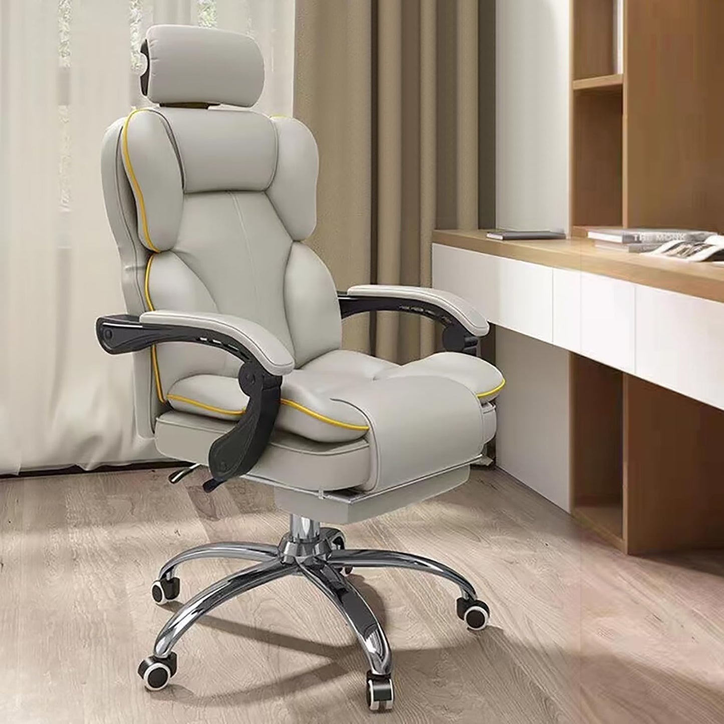 Ergonomic Office Chair with Lumbar Support and Footrest