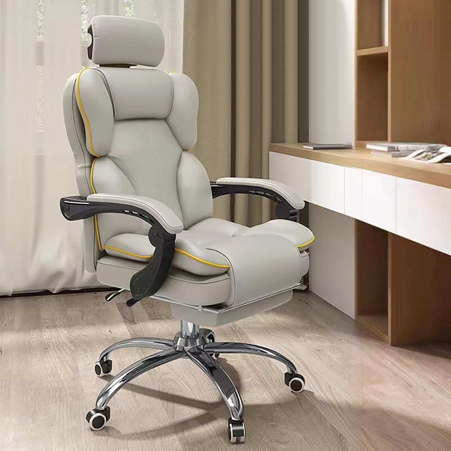 Ergonomic Office Chair with Lumbar Support and Footrest