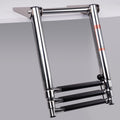Boat Ladder 3 Step Stainless Steel Telescoping - Heavy Duty Boarding