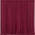 Burgundy Backdrop Curtains 4 Panels - Wrinkle-Free Polyester Drapes