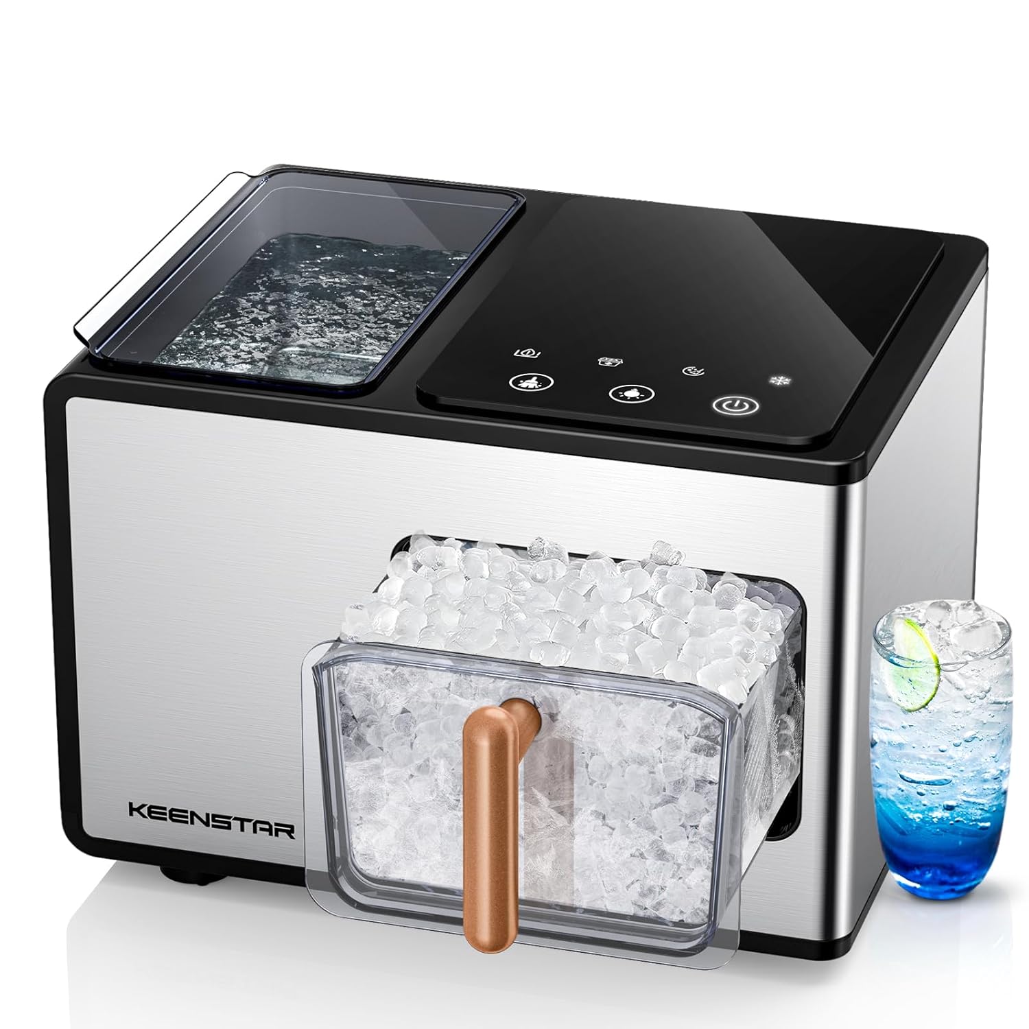 Nugget Ice Maker Countertop - 40lbs/24H Soft Chewable Ice