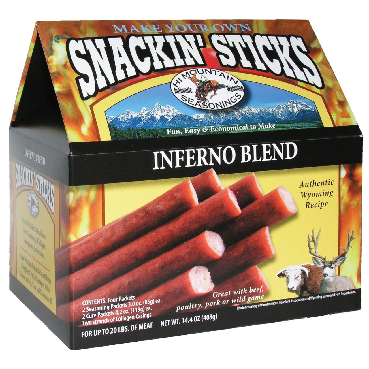 Hi Mountain Snack Stick Seasoning Kit for Spicy Meat Treats