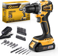 21V Lithium-Ion Cordless Drill Set Brushless - Compact Power for DIY