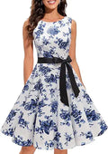 Tea Party 1950s Vintage Audrey Hepburn Sleeveless Spring Dress