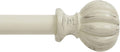 Kenney Rachel Fluted Ball Window Curtain Rod 28 to 48 in - Adjustable