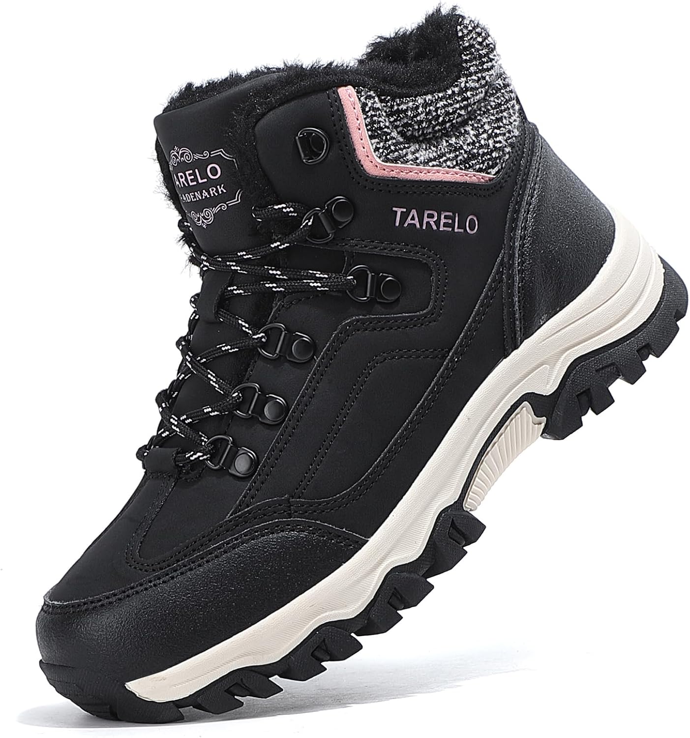 TARELO Womens Hiking Boots: Warm Fur Lined Winter Booties