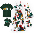 Family Matching Spaghetti Strap Dress and Shirt - Vacation Set
