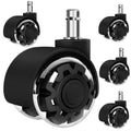 Office Chair Wheels 2 in Smooth Quiet Casters - Floor Safe Upgrade