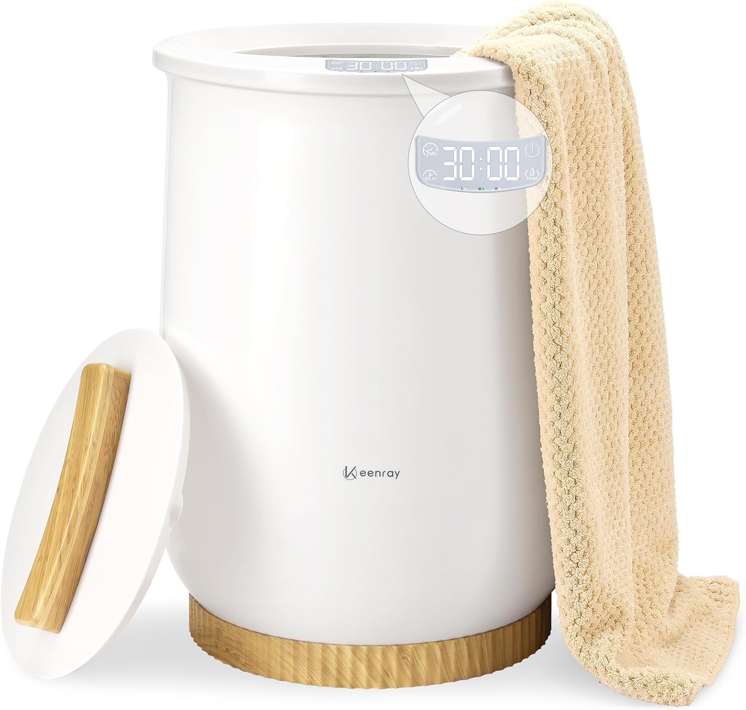 Keenray Upgraded Towel Warmer Bucket with Smart Timer Features