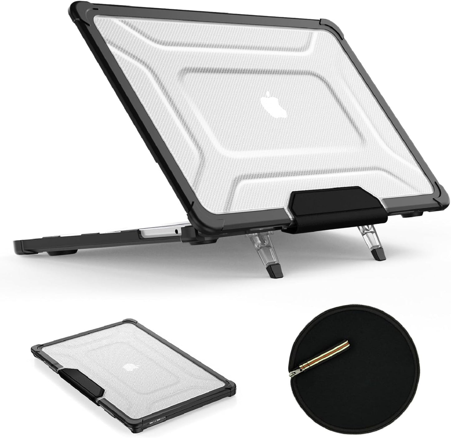 SEYMAC stock Case for MacBook Pro 16 inch with Stand & Bag