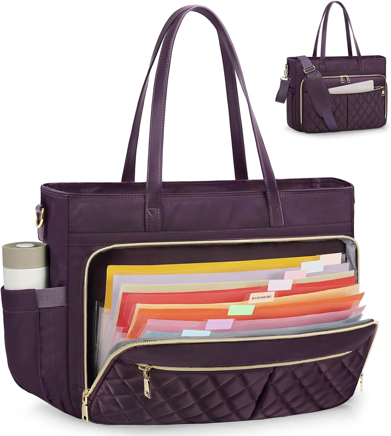 Teacher Tote Bag with Insulated Pocket for Women Work Use