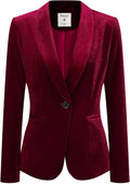 Allegra K Women's Velvet Blazer for Halloween and Office