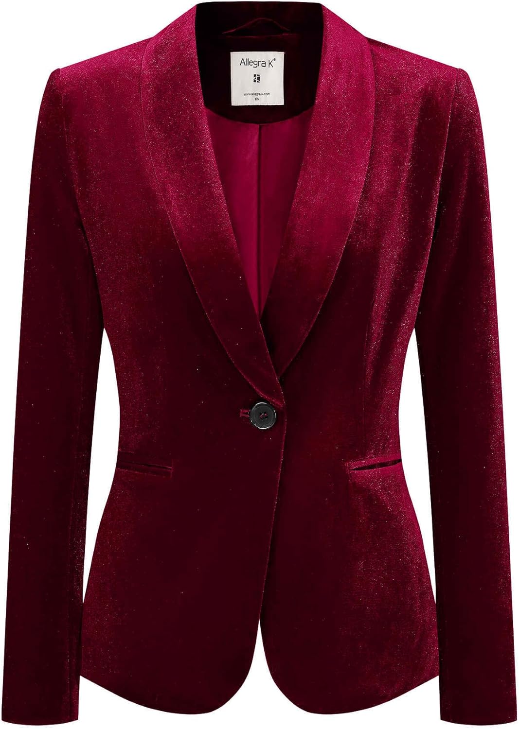 Allegra K Women's Velvet Blazer for Halloween and Office