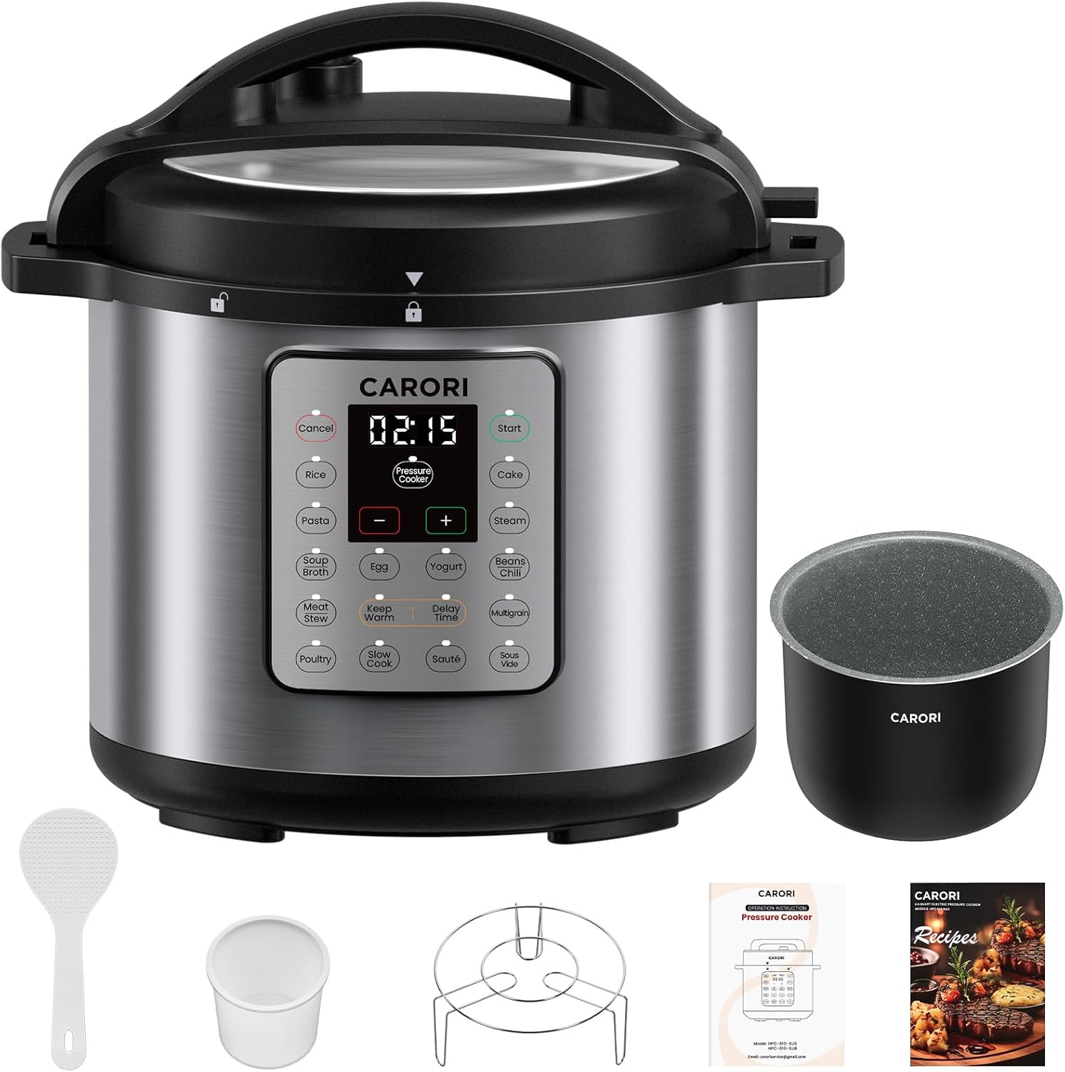 12-in-1 Electric Pressure Cooker with Non-Stick Ceramic Pot