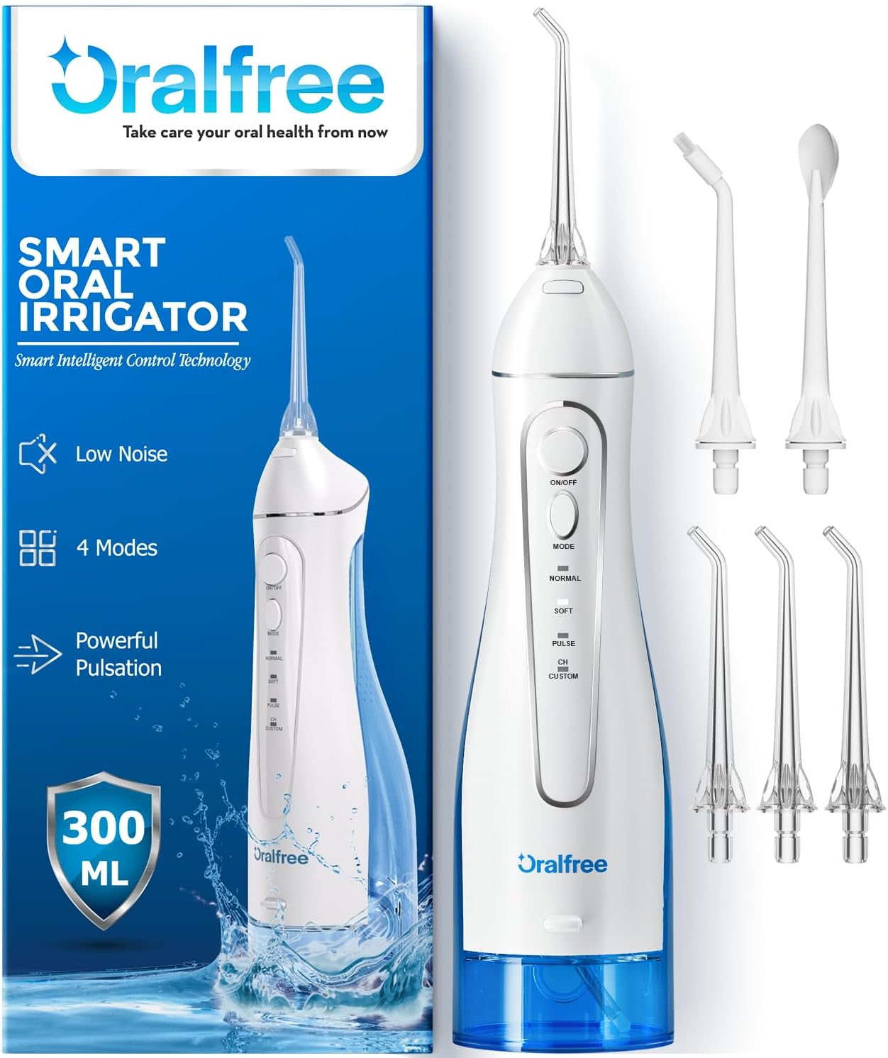 Oralfree Water Dental Flosser Cordless for Effective Teeth Cleaning