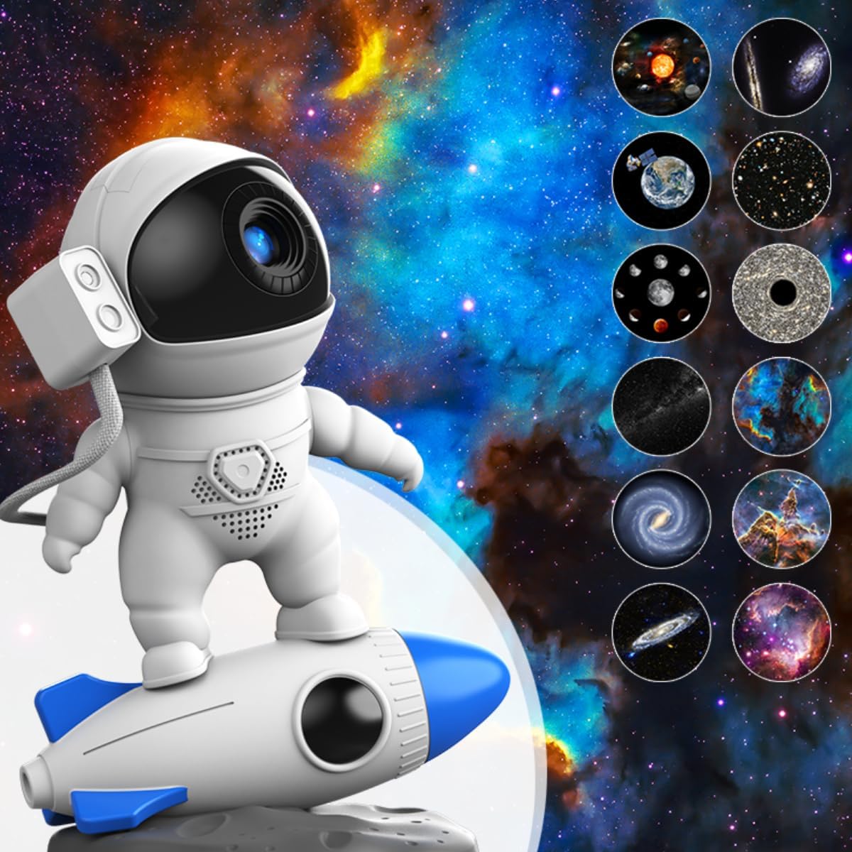 360 Rotating Galaxy Projector Night Light Set