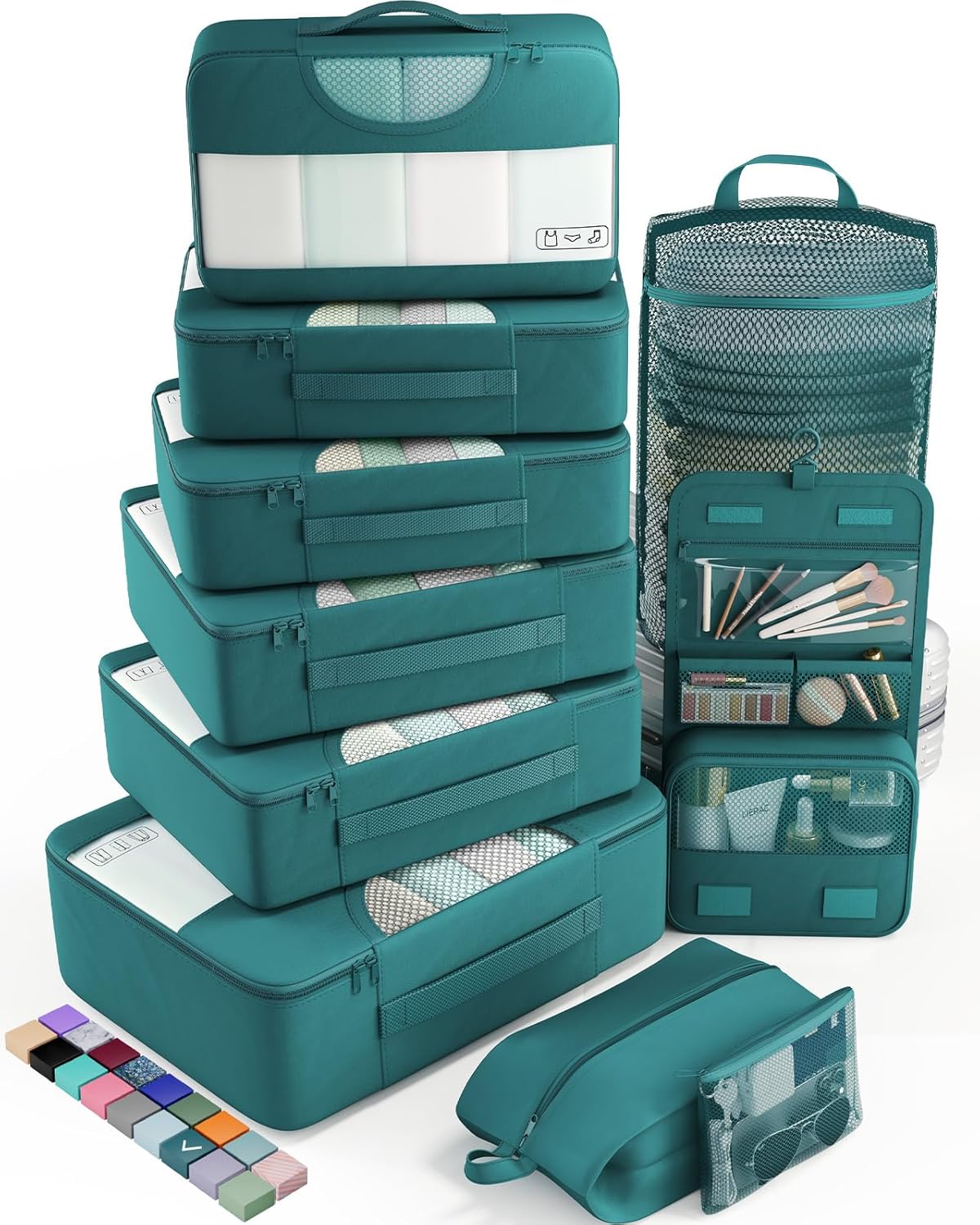 Veken 10 Set Packing Cubes for Travel Essential Organizer Bags