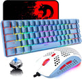 65% Wired Mechanical Keyboard and Mouse Combo Blue Switch - Compact