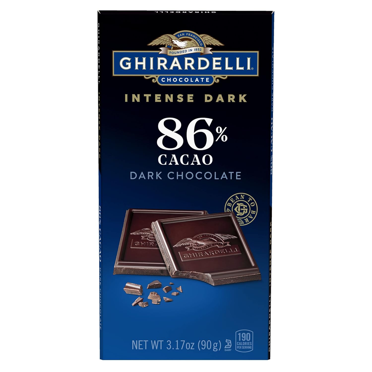 GHIRARDELLI INTENSE DARK Chocolate Bar, 86% Cacao Delight