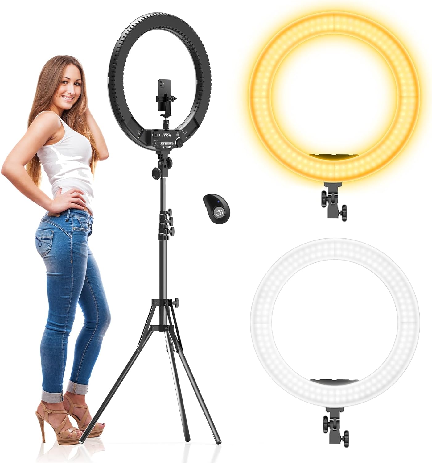 19in Ring Light Kit for YouTube, TikTok, and Vlogging Needs