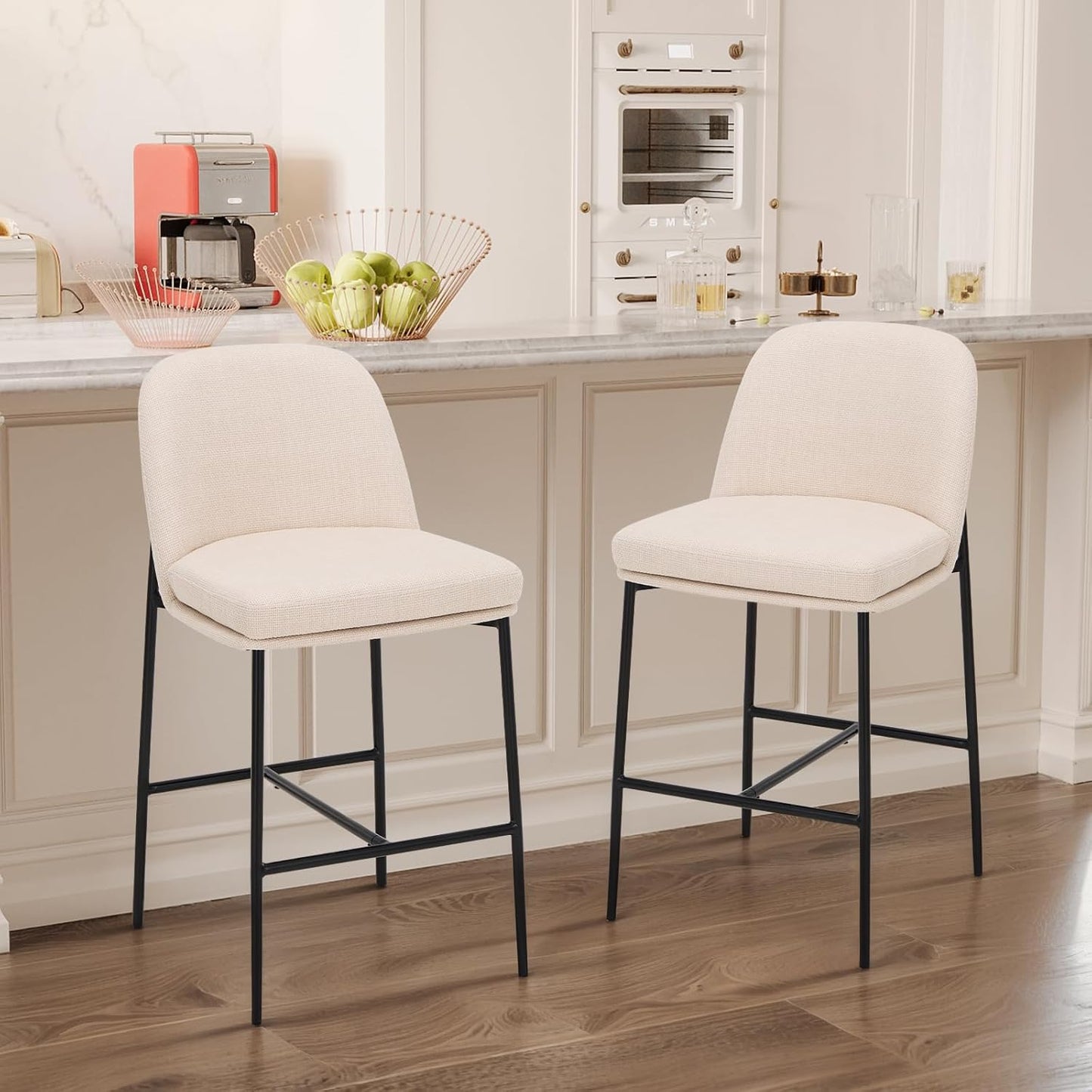Modern 25 Inch Counter Height Bar Stools Set of 2 for Dining