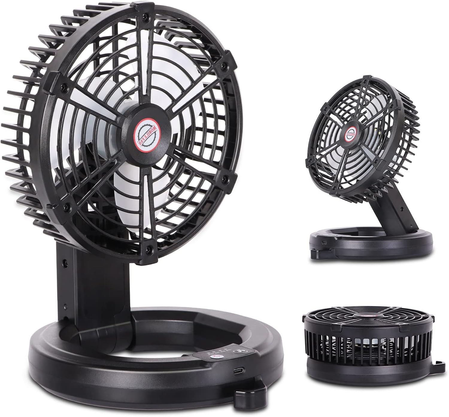 Portable Rechargeable Fan with LED Light