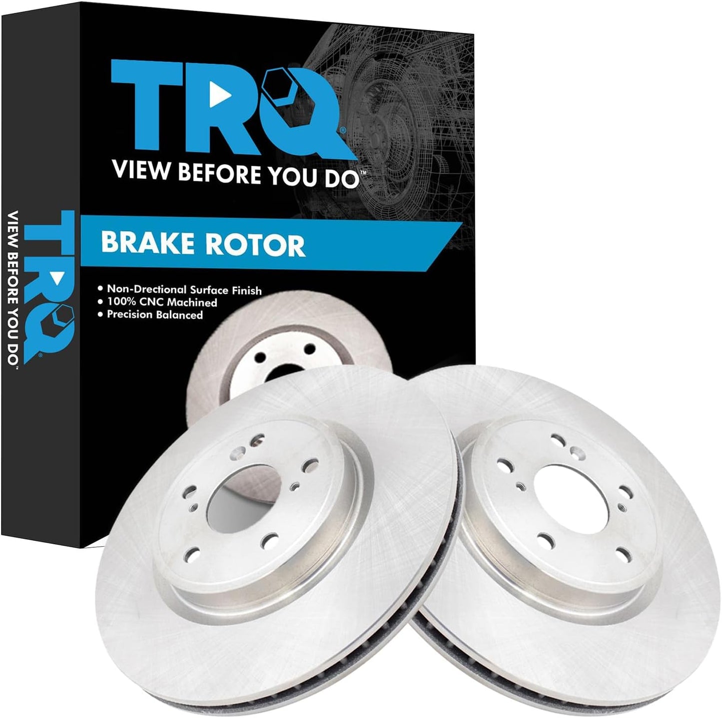 TRQ Front Brake Rotors Set Vented for Honda Accord and CR-V