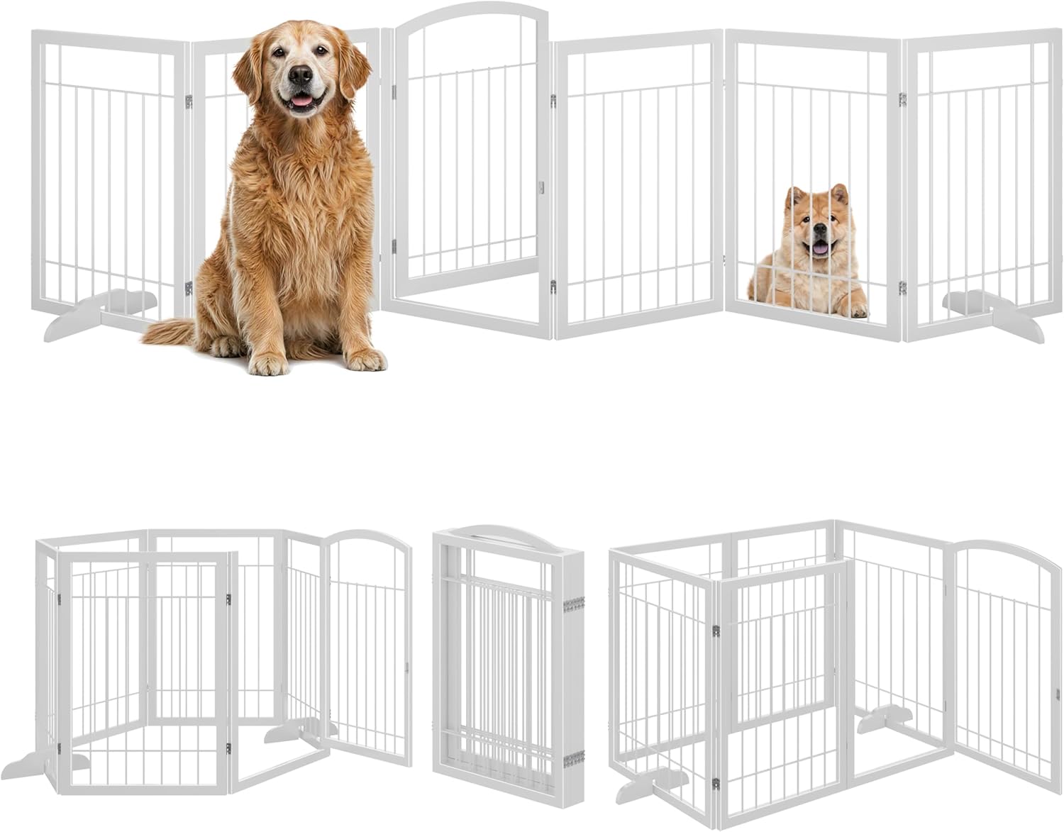 Vantas Folding Pet Gate 144in Wide for Safe Pet Management