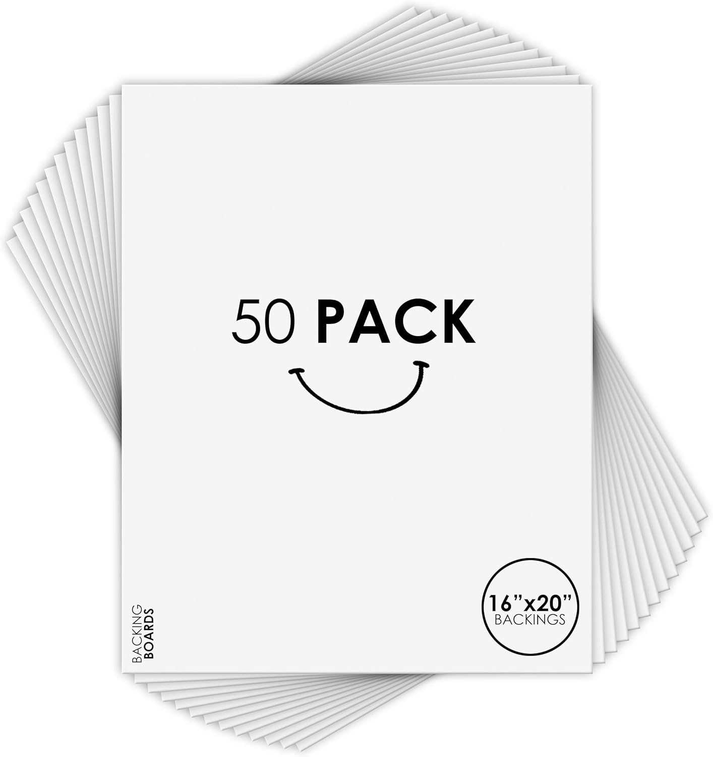 16x20 Picture Mat Backing Boards for Framing - 50 Pack