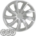 Hubcaps 4-Pack Kit 17 in Wheel Covers - Universal Silver Upgrade