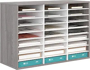 TQVAI Mail Sorter Organizer with 27 Slots for Home Office Use