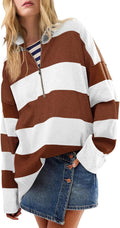 Oversized Womens Half Zip Turtleneck Sweater - Cozy Fall Staple
