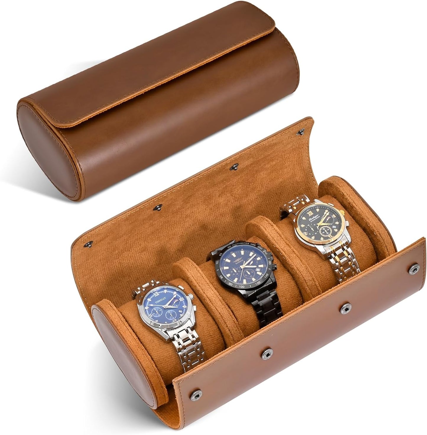 ROSELLE Watch Roll - Secure 3 Watch Storage