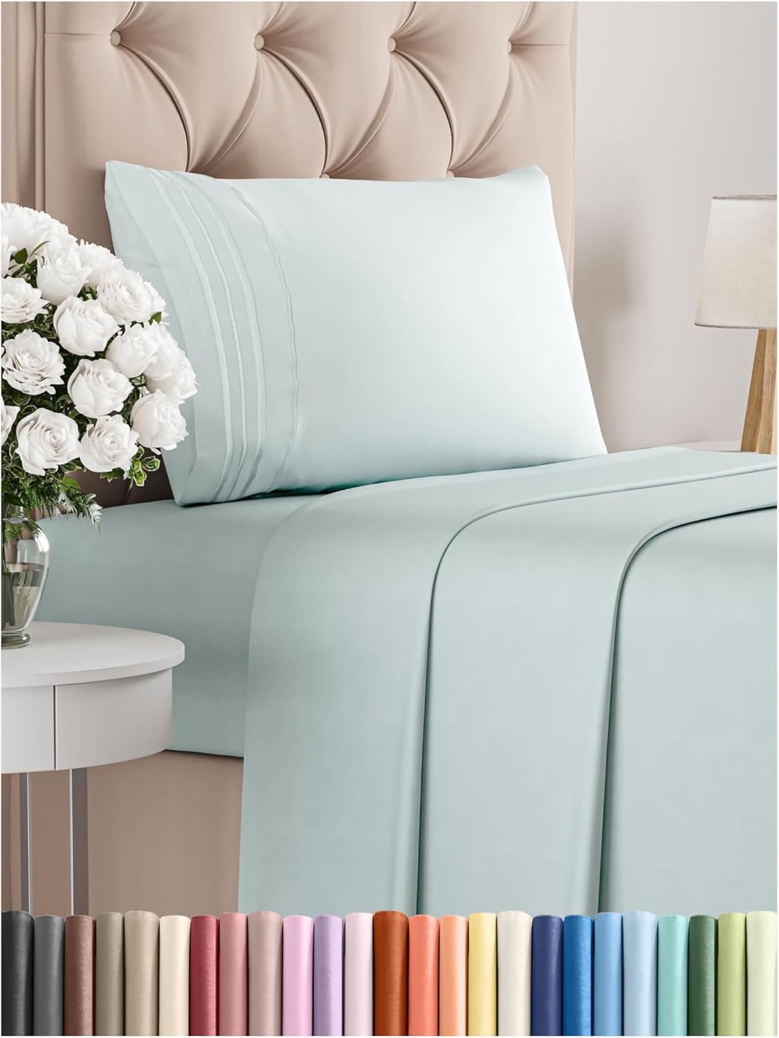 Twin Size 3 Piece Sheet Set - Comfy Breathable & Cooling