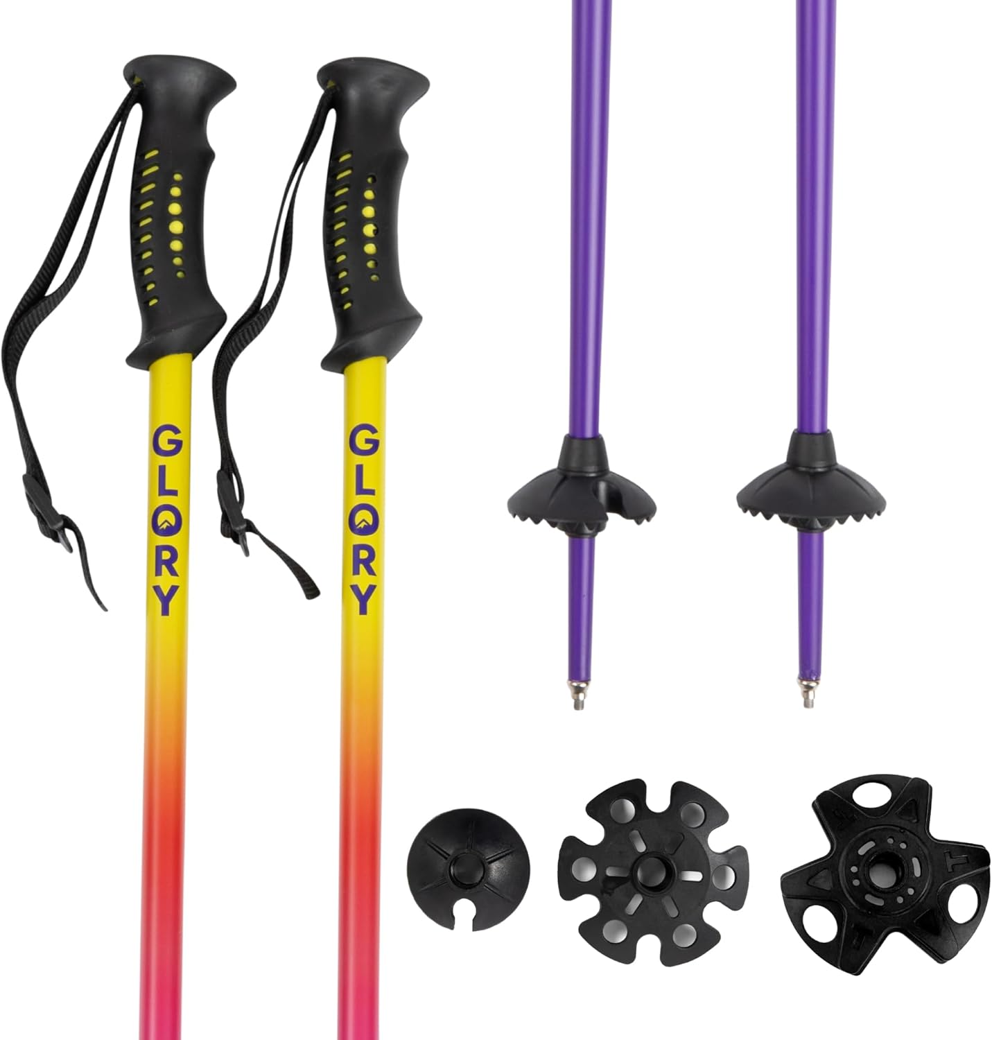 Glory Ski Poles: Durable Downhill 6 Series Aluminum