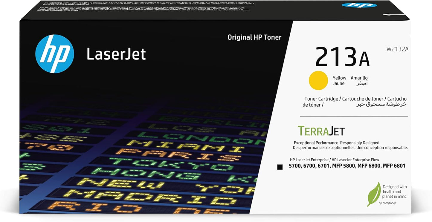 HP 213A Yellow LaserJet Toner Cartridge for Reliable Printing