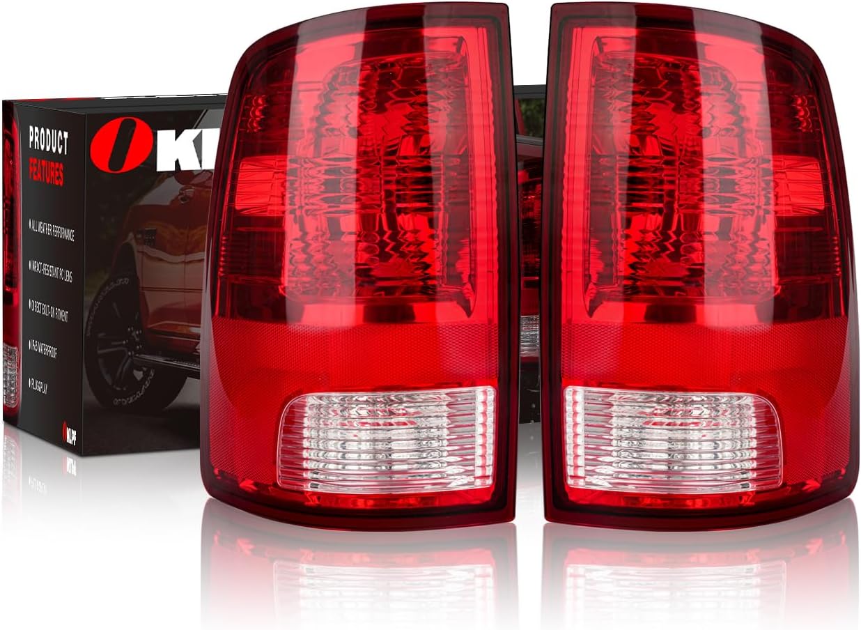 OKLPF Rear Brake Tail Light for 2009-2018 Dodge Ram Models