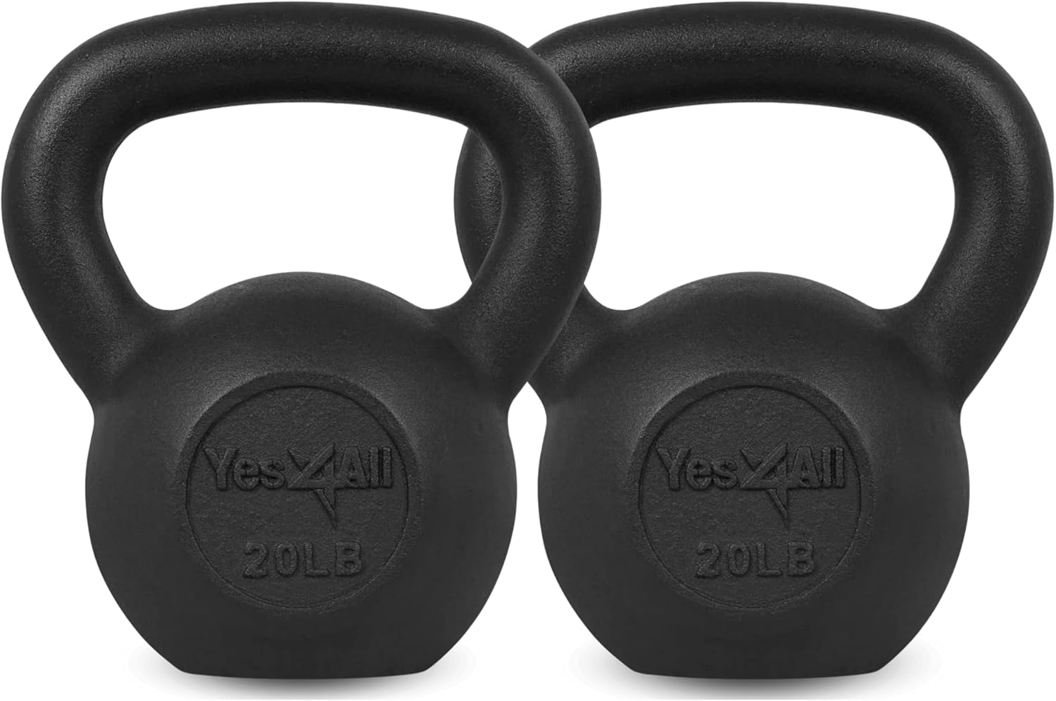 Yes4All 5-80 lbs Cast Iron Kettlebell for Full Body Workouts