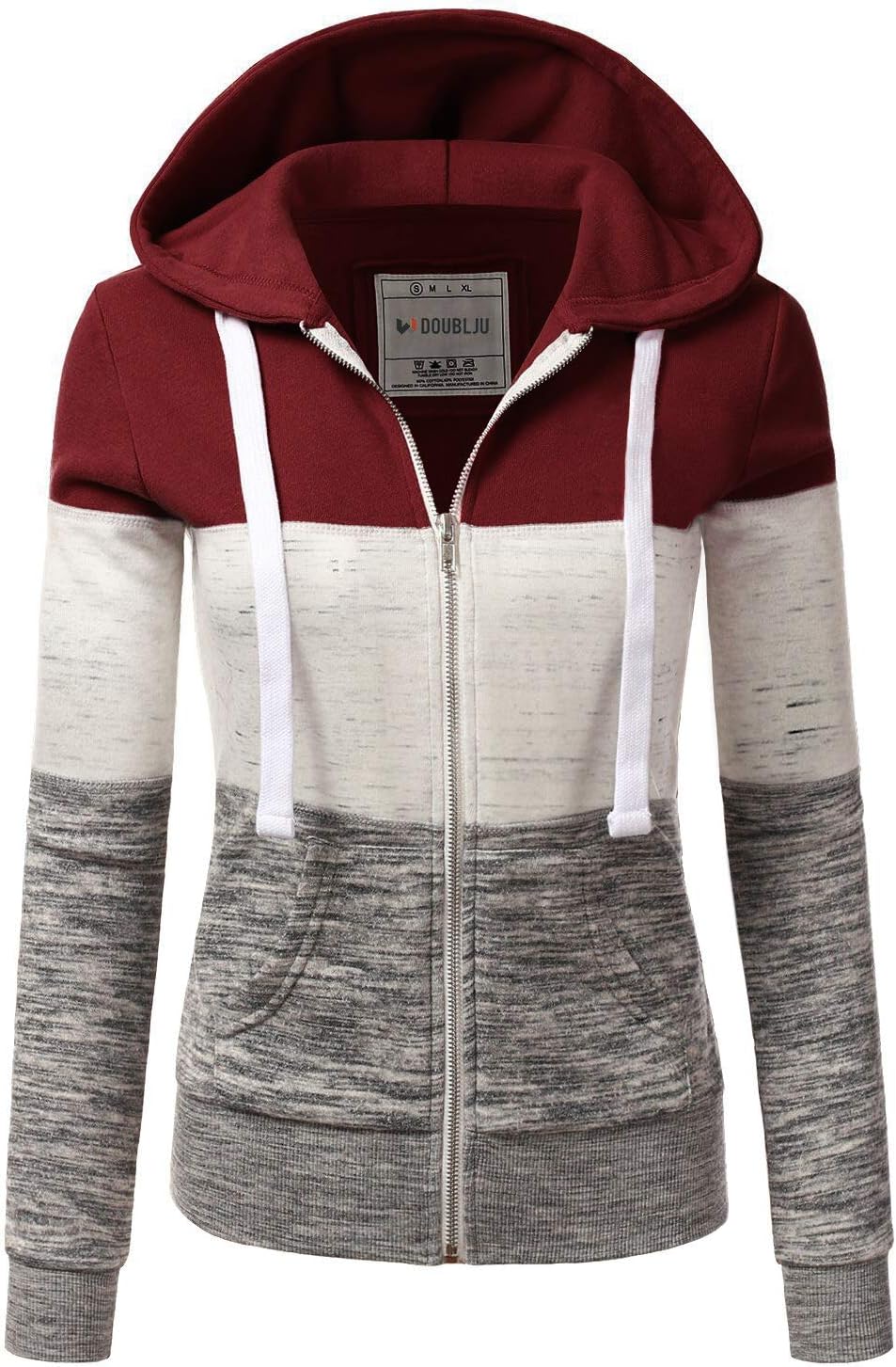 DOUBLJU Lightweight Thin Zip-Up Hoodie Jacket for Women Plus Size