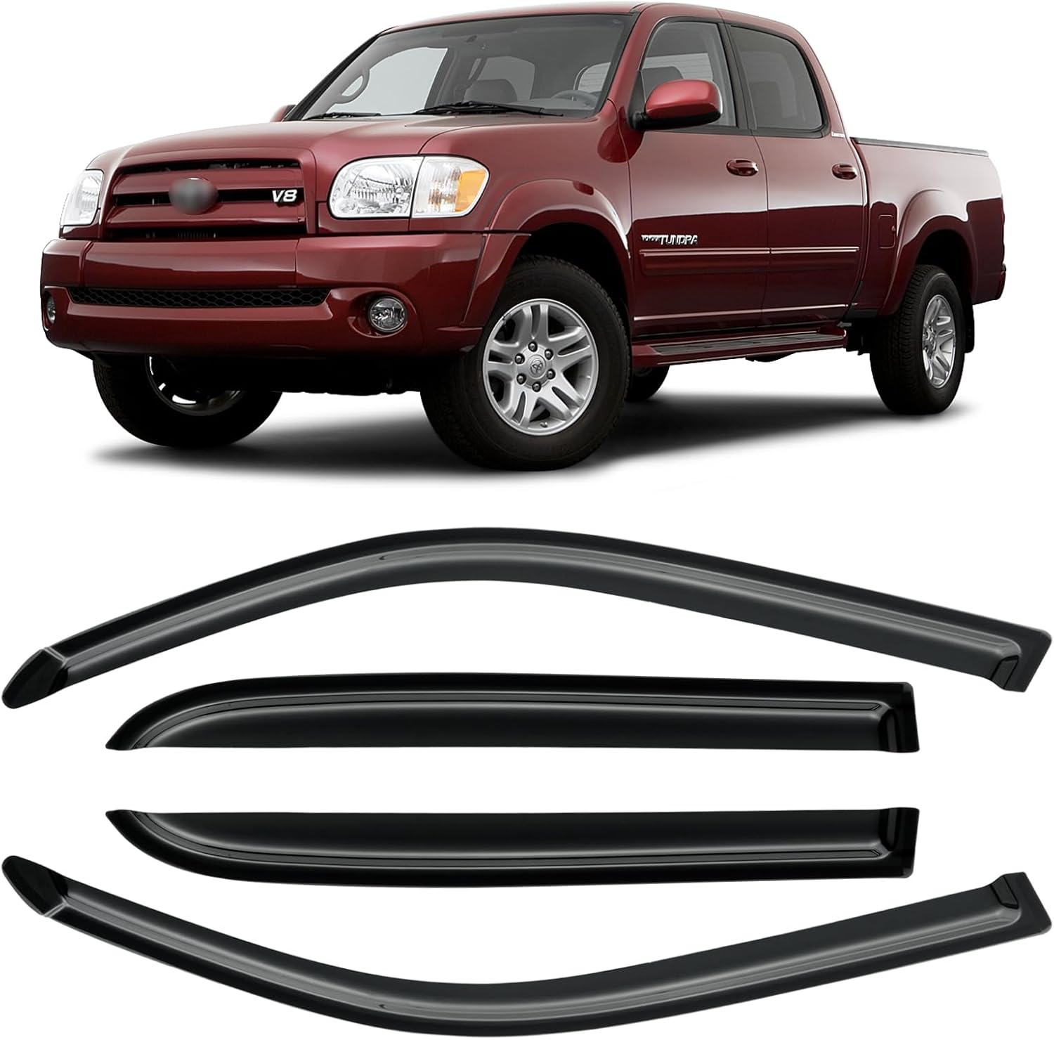 Window Rain Guards Visors for 2004 2005 2006 Toyota Tundra