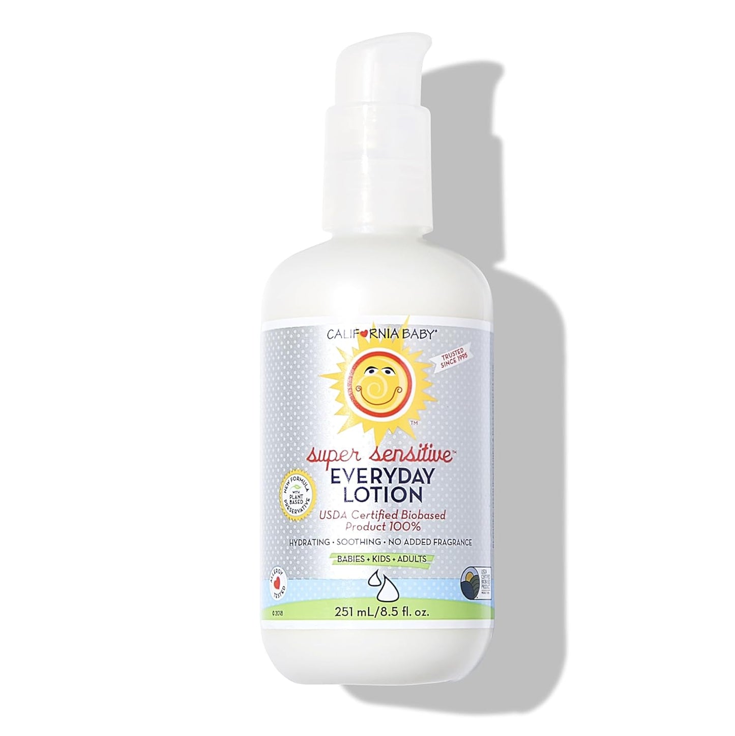 California Baby Sensitive Skin Lotion | Gentle & Fragrance-Free | Hypoallergenic for Newborns