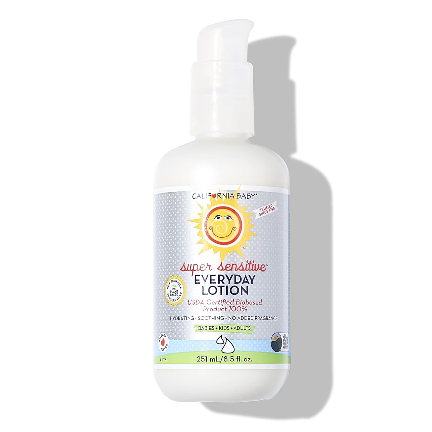 California Baby Sensitive Skin Lotion | Gentle & Fragrance-Free | Hypoallergenic for Newborns