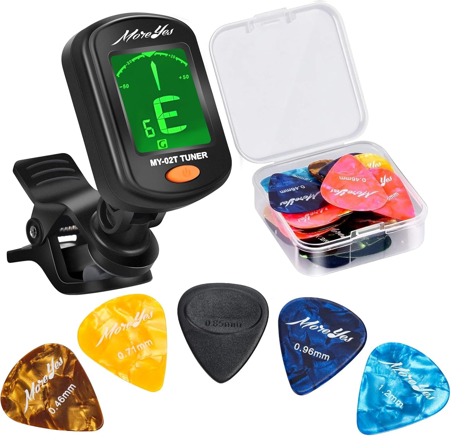MOREYES 28Pcs Guitar Tuner Clip-on - Precision for All Instruments