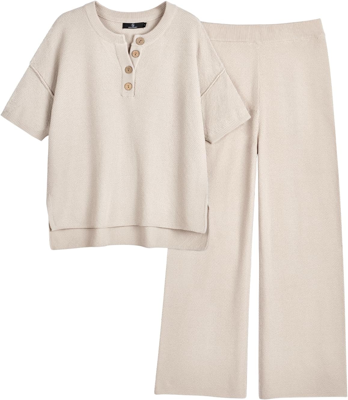LILLUSORY Lounge Sets for Women: Cozy Knit Tops and Pants