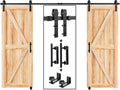 Double Sliding Barn Door Track Kit 12 ft - Smooth Quiet Operation