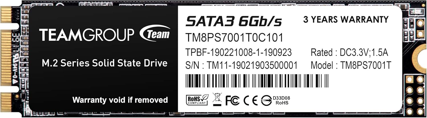 TEAMGROUP MS30 1TB Internal SSD with SLC Cache for Fast Performance