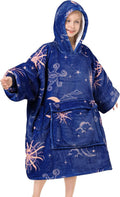 Kids Hoodie Blanket Oversized Sherpa Wearable Blanket - Cozy Gift