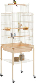 Yaheetech 53.5in Play Top Bird Cage for Small Birds - Rolling Stand