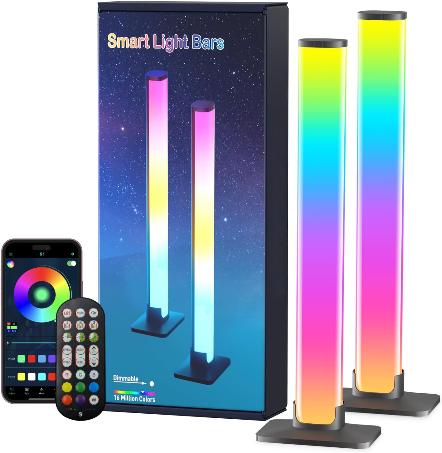 Barhootao RGB Light Bar: Music Sync, 16M Colors, 213 Modes